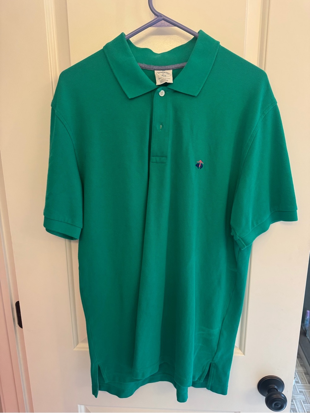 Brooks Brothers XL Slim Fit Green Performance Polo Shirt